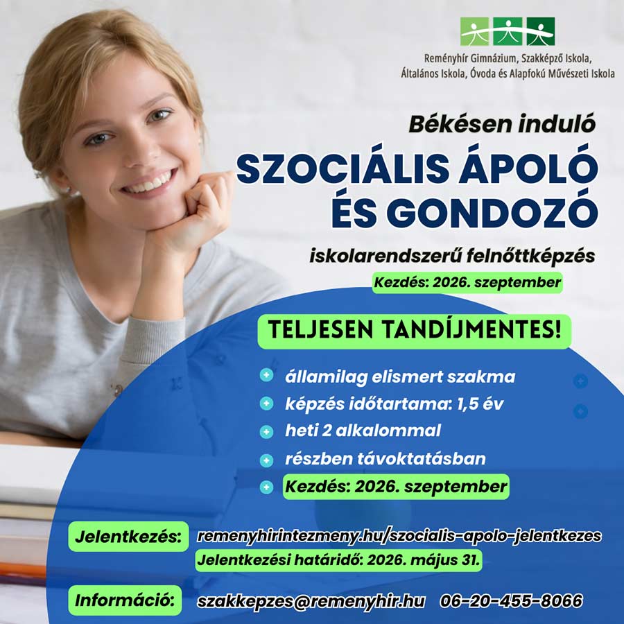 Szociális ápoló és gondozó képzés (Békés)