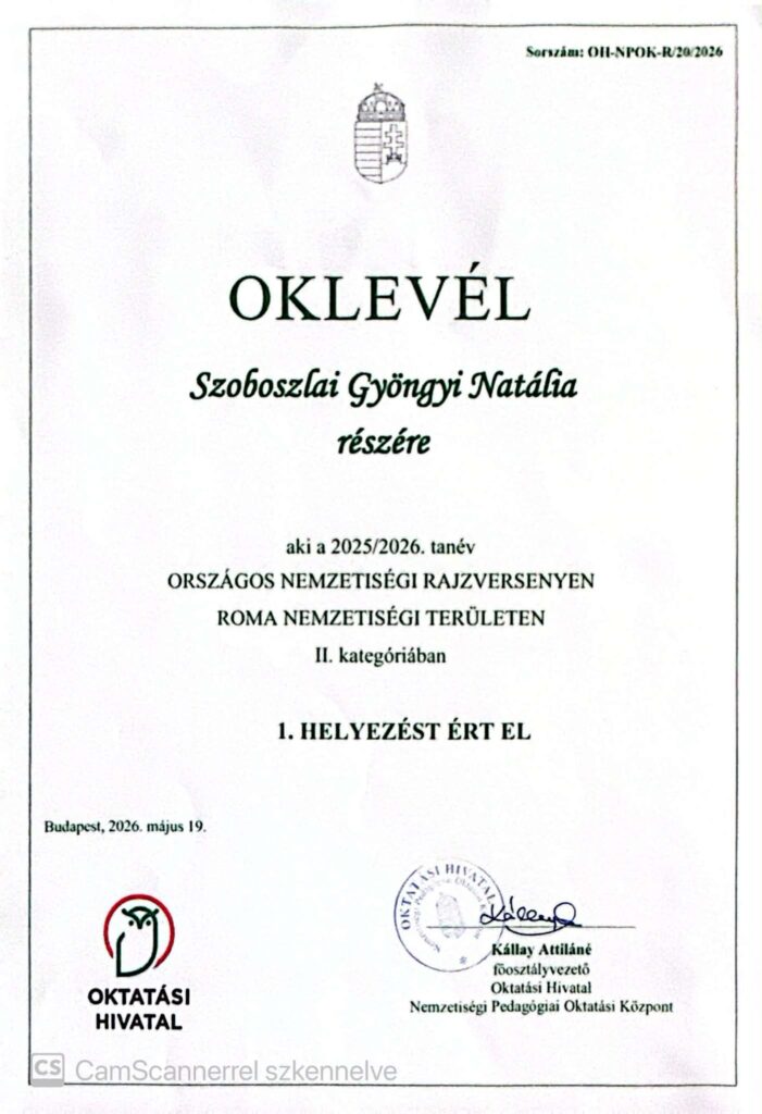 Országos I. helyezés 2 Országos I. helyezés 2